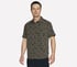 The GO WALK Air Printed Short Sleeve Shirt, OLIVE / PINK, full