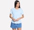 GO WALK Luxe Rib Tee, ARGENT / BLANC / BLEU, full