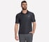 GO DRI All Day Printed Polo, BLACK / CHARCOAL, full
