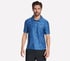 GO DRI All Day Printed Polo, WHITE / PERIWINKLE, full