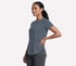 GO DRI Swift Tunic Tee, GUNMETAL / LIGHT BLUE, full