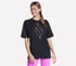 Stud Diamond Short Sleeve Tee, BLACK, full