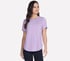 GO DRI Swift Stripe Tunic Tee, BLANC / VIOLET CLAIR, full