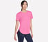 GO DRI Swift Stripe Tunic Tee, WHITE / NEON PINK, full