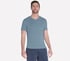 GO DRI Pima Short Sleeve V-Neck, BLUE  /  PURPLE, full