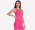 GO WALK Shelf Bra Tank, WHITE / HOT PINK, full