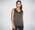 Skechers Diamond Wash Hatha V-neck Tank, BLACK, full