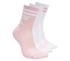 3 Pack Women's Performance Pickleball Varsity Stripe Low Crew Socks, PINK, full