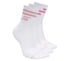 3 Pack Women's Performance Pickleball Varsity Stripe Low Crew Socks, WHITE, full