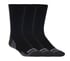 3 Pack Half Terry Crew Socks, BLACK, full