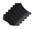 6 Pack Walking Low Cut Socks, BLACK, full