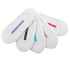 5 Pack Non Terry Solid Liner Socks, WHITE, full