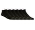 6 Pack Non Terry Low Cut Socks, BLACK, full