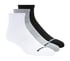 3 Pack Quarter Crew Sport Socks, BLACK / WHITE / GRAY, full
