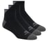 3 Pack Men's Half Terry Quarter Crew Socks, SCHWARZ, full