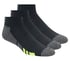 3 Pack Men's Half Terry Quarter Crew Socks, SCHWARZ, full