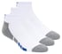 3 Pack Men's Half Terry Quarter Crew Socks, WEISS, full