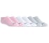 6 Pack Non Terry No Show Socks, PINK / GRAY, full