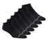Cotton No-Show Socks - 6 Pack, BLACK, full