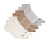 6 Pack Core Quarter Medium Socks, NATURAL / MULTI, full