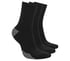 3 Pack Women's Half Terry Low Crew Socks, BLACK / WHITE, full