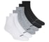 6 Pack Quarter Crew Socks, WHITE / BLACK, full
