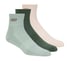 3 Pack Men's Lifestyle Quarter Socks, DONKER GROEN, full