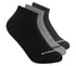 3 Pack Boys' Quarter Crew Cotton Socks, BKGY, full