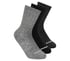 3 Pack Boys' Crew Cotton Socks, GRAY, full