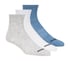 3 Pack Boys' Crew Cotton Socks, GRAY / BLUE, full