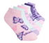 6 Pack Butterfly Socks, PURPLE / MULTI, full