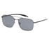 Elevated Square Satin Sunglasses, BLACK, full