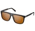 Square Hardware Shiny Lens Sunglasses, BLACK, full
