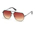 Metal Aviator Sunglasses, BLACK / BROWN, full