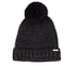 Reverse Stitch Pom-Pom Beanie, BLACK, full
