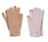 2 Pack Feather Yarn Gloves, PINK / TAN, full