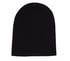 Merino Wool Beanie Hat, BLACK, full