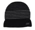 Striped Beanie, BLACK, full