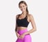 GO WALK Zip Front Bra, CZARNY, full