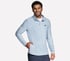 GO DRI All Day 1/4 Zip, WHITE / BLUE, full