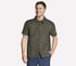 The GO WALK Air Printed Short Sleeve Shirt, BIALY  /  ROZOWY  /  NIEBIESKI, full