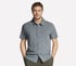 The GO WALK Air Short Sleeve Shirt, NOIR / GRIS ANTHRACITE, full