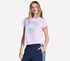 Uno Classic Fit Flower Tee, BLANC / VIOLET, full