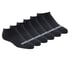 6 Pack No Show Cotton Socks, BLACK, full