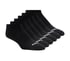 6 Pack Core Low Cut Large Socks, BLK, full