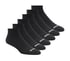 6 Pack Core Quarter Medium Socks, BLK, full