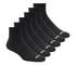 6 Pack Core Quarter Large Socks, BLK, full