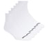 6 Pack Core Quarter Large Socks, WHT, full