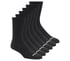 6 Pack Large Core Crew Socks, BLACK, full