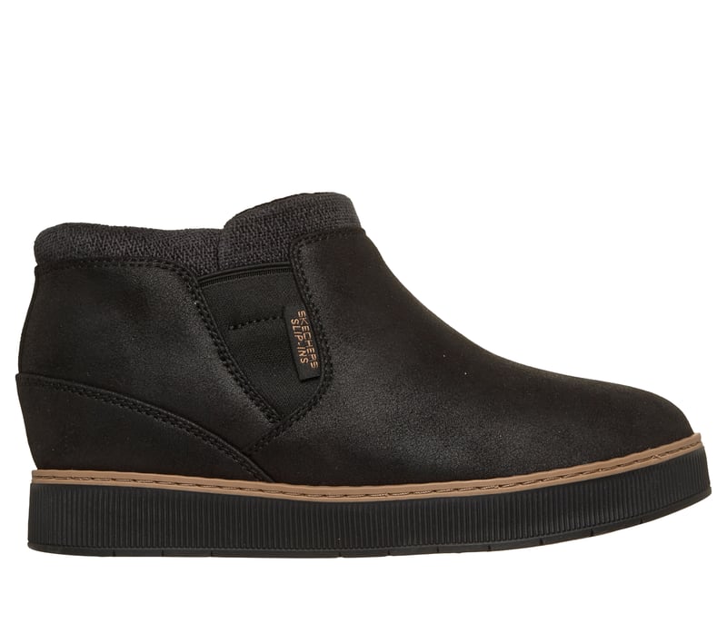 スケッチャーズ スリップインズ：ボブス ハッシュ アップ - ラスティック ウェッジ, ブラック, fullimage number 0